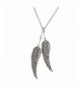 Lux Accessories Silvertone Feathered Necklace