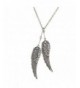 Lux Accessories Silvertone Feathered Necklace