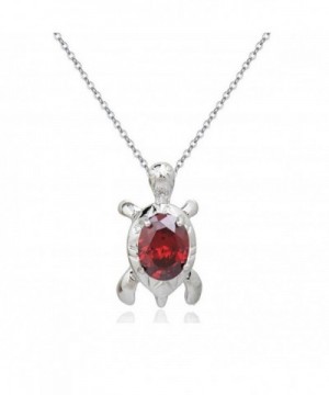 Turtle Pendant Necklace Zirconia Crystals