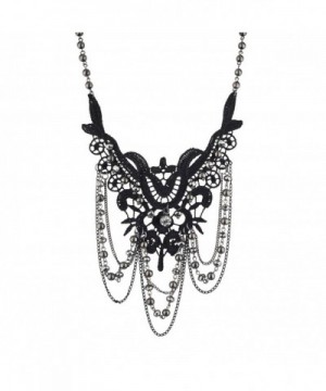 Lux Accessories Hematite Statement Necklace