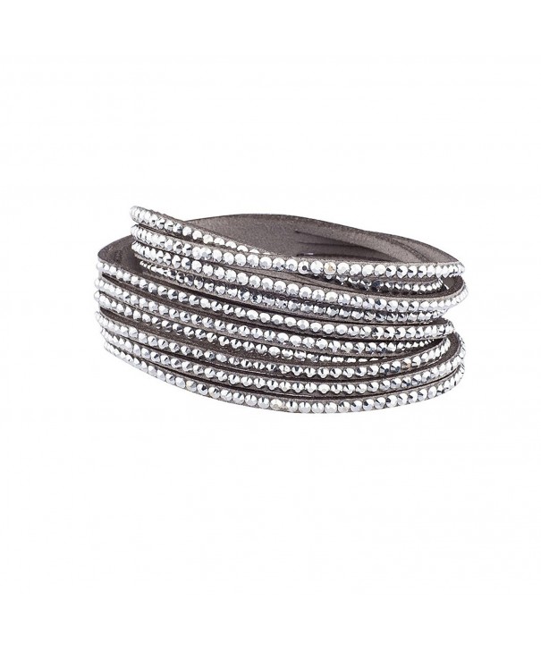 Lux Accessories Grey Bling Bracelet