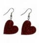 Heart Dangle Earrings Hypoallergenic Earwires