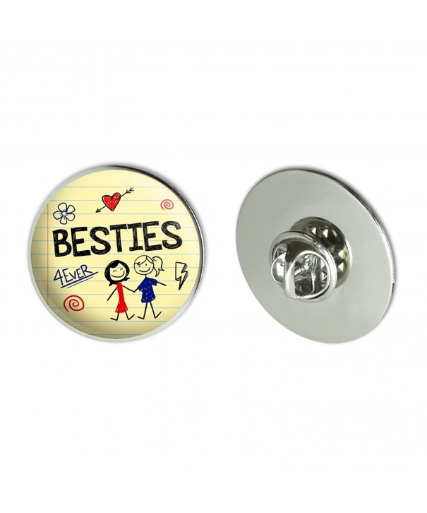 Besties Friends Metal Lapel Pinback