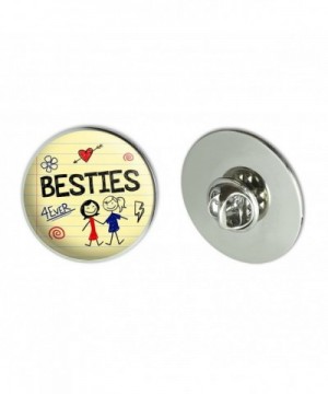 Besties Friends Metal Lapel Pinback