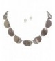 Textured Statement Necklace Earring Jewelry