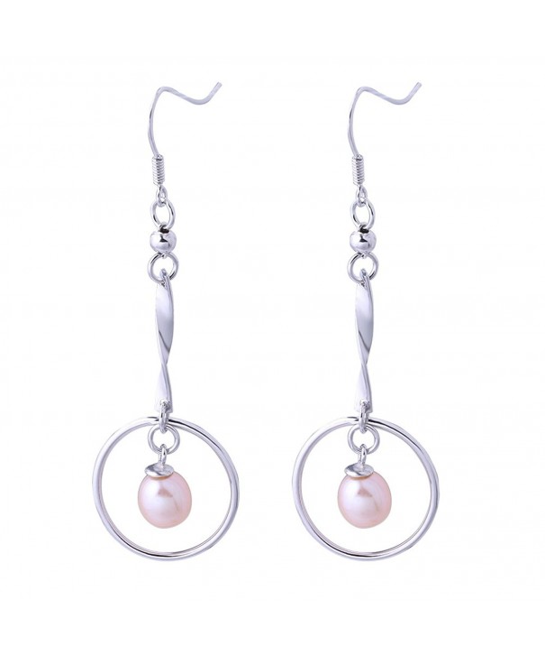 Natural Lustrous Teardrop Sterling Earrings