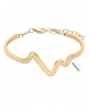 MANZHEN Heartbeat Bracelets Adjustable Bangles