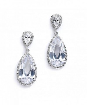 Mariell Zirconia Earrings Weddings Pear Shaped