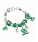 Rosemarie Collections Shamrock Claddagh Bracelet