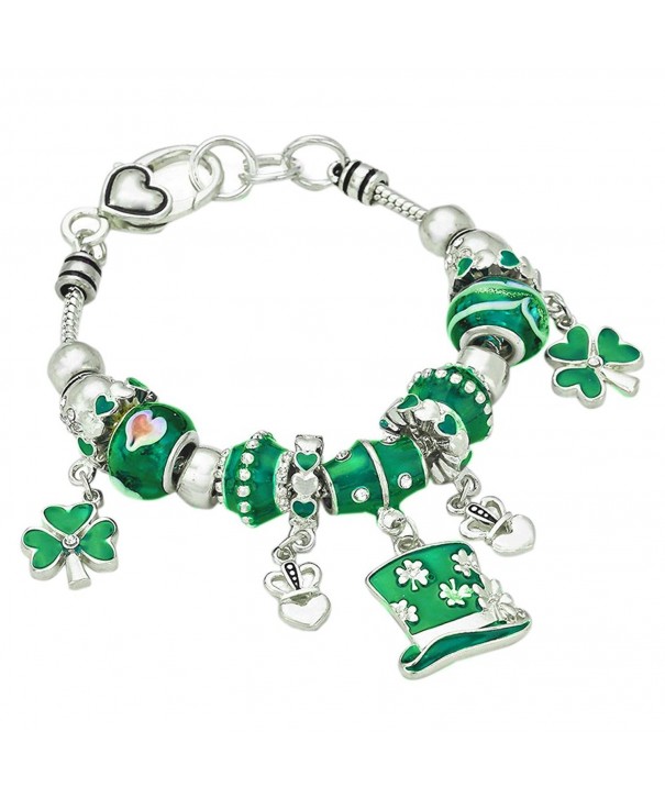 Rosemarie Collections Shamrock Claddagh Bracelet