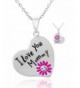 Engraved Flower Pendant Necklace Daughter