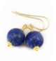 Filled Lazuli Earrings Rounded Accents