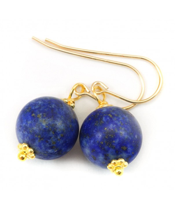 Filled Lazuli Earrings Rounded Accents