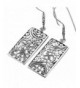 Scrollwork Filigree Rectangle Sterling Earrings