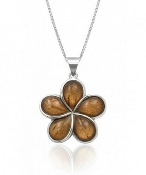 Sterling Silver Plumeria Necklace Pendant