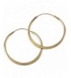 Brass Hoop Earrings Hammered Inches