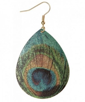 Peacock Tail Shimmer Earrings Fish