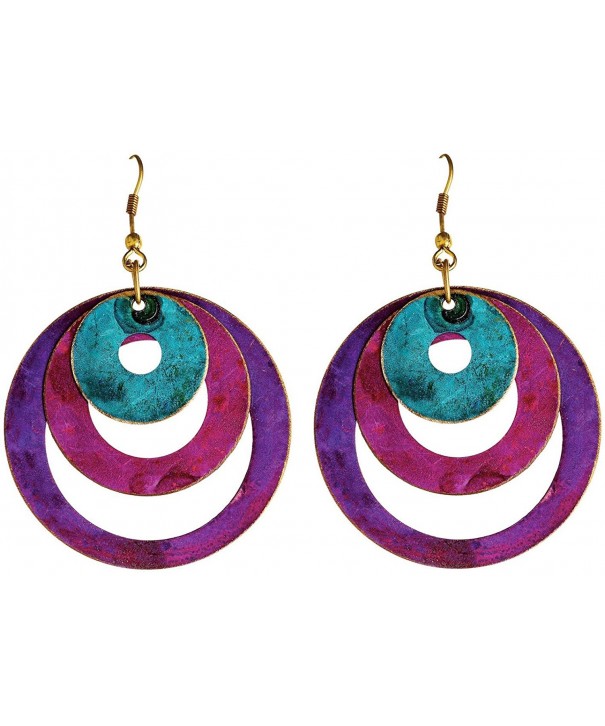 Rain Turquoise Concentric Circles Earrings