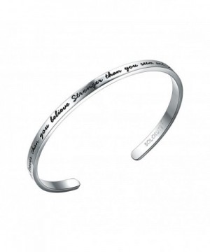 SOLOCUTE Bracelet Engraved Stronger Inspirational