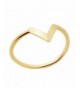 Chevron Midi Ring Gold Silver