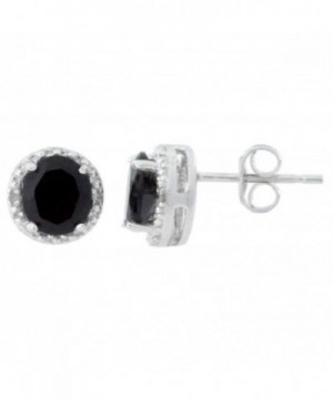 Genuine Diamond Earrings Sterling Silver