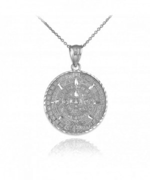 Sterling Aztec Mayan Calendar Necklace