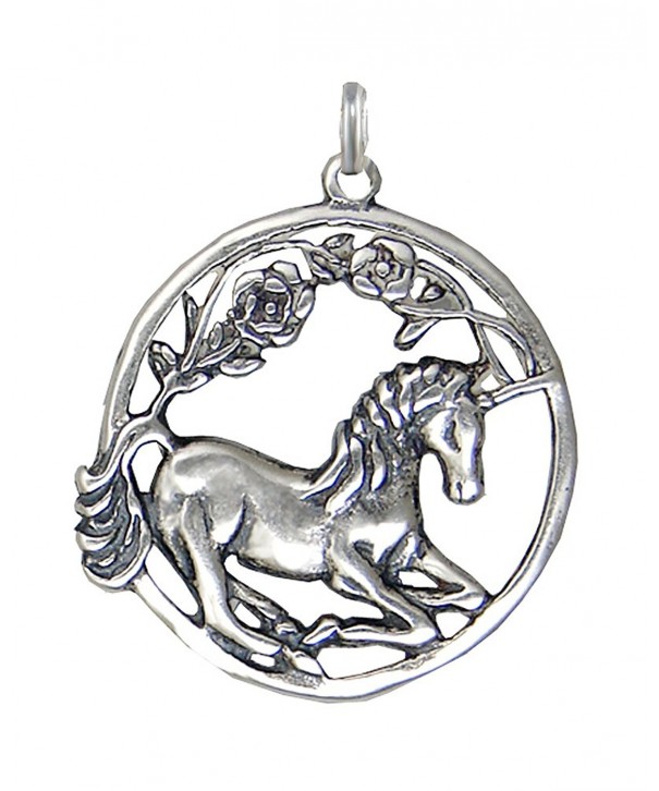 Sterling Silver Round Sitting Unicorn