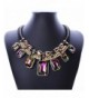 YAZILIND Colorful Pendant Statement Necklace