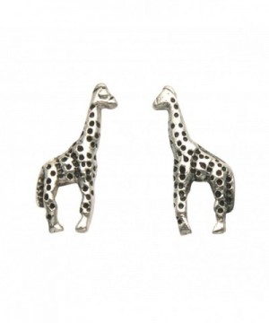 Small Sterling Silver Giraffe Earrings