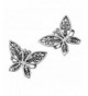 YACQ Jewelry Sterling Butterfly Earrings
