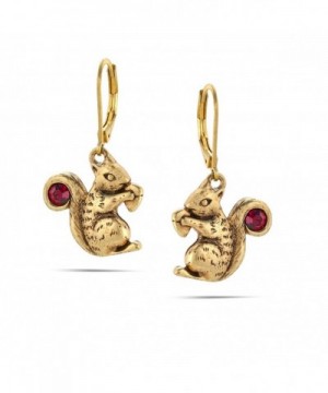 SQUIRREL PURPLE CRYSTAL EARRINGS 214RD3101