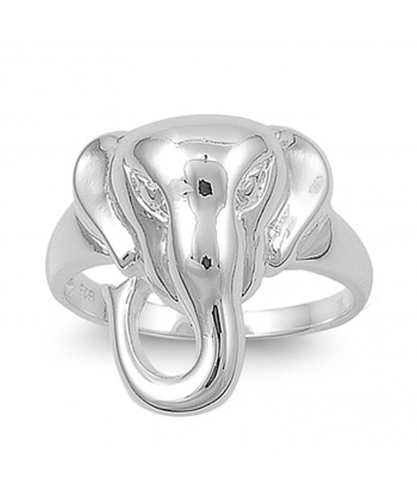 Sterling Silver Elephant Fashion Polished
