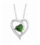 Sterling Silver Zirconia Birthstone Necklace