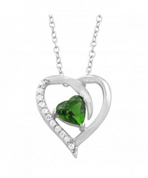 Sterling Silver Zirconia Birthstone Necklace