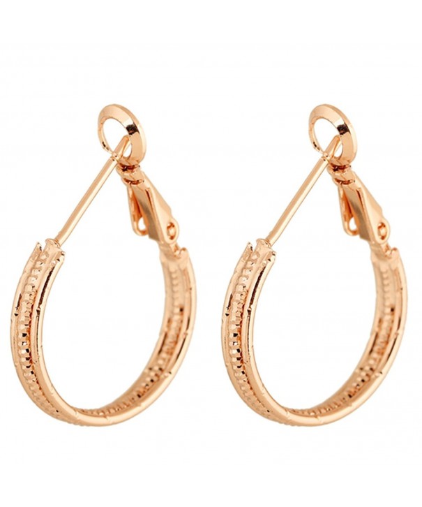 YAZILIND Circle Polished Plated Earrings