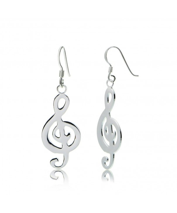 Sterling Silver Musical Polished Earrings