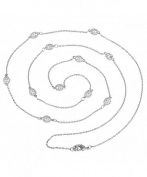 Pav Station Silver Strand Necklace