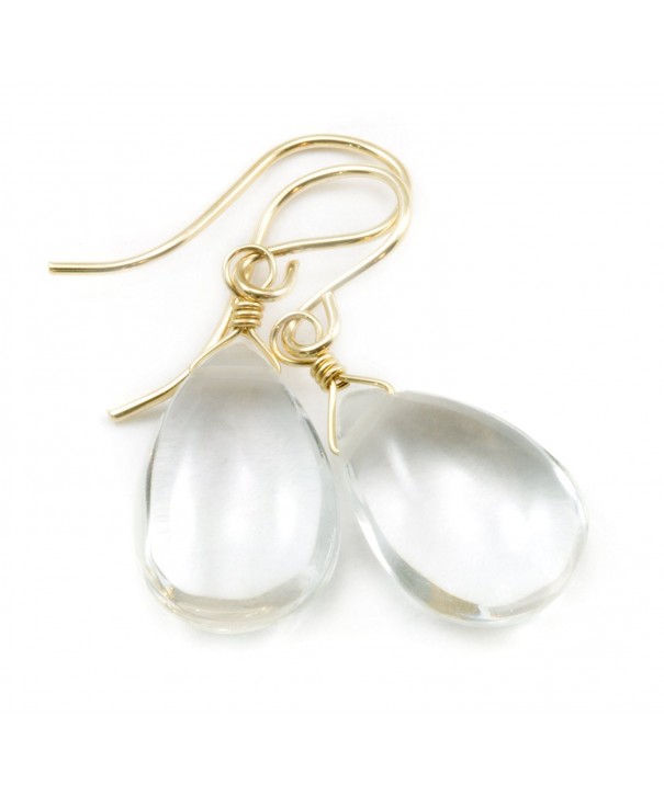 Filled Crystal Earrings Teardrop Briolettes