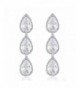 MASOP Silver tone Zirconia Bridesmaid Teardrop