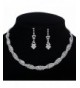 YAZILIND Shining Twisted Necklace Earrings
