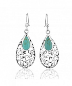 Sterling Blue green Reconstructed Turquoise Gemstone
