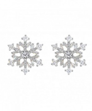 EVER FAITH Sterling Zirconia Snowflake