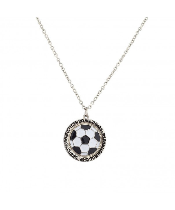 Lux Accessories Football Strengthens Necklace