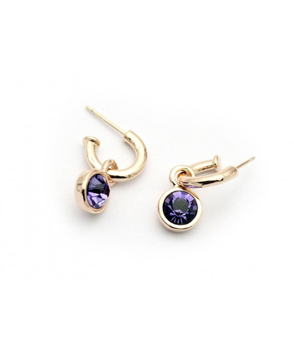 Signore Signori Purple Earrings Swarovski Elements