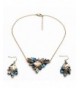 Iridescent Glassstone Triangle Statement Necklace