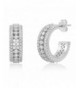 Rhodium Plated Sterling Zirconia Earrings