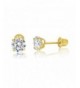 14k Yellow Gold Stud Earrings