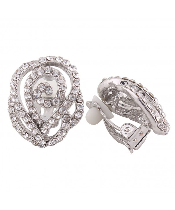 Grace Jun Rhinestone Crystal Earrings