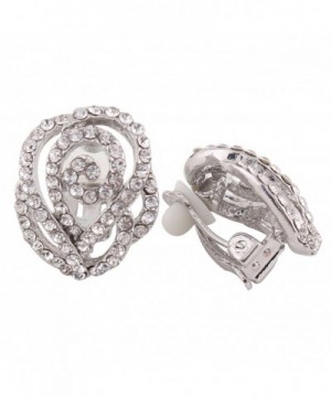 Grace Jun Rhinestone Crystal Earrings