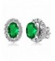 Emerald Sterling Silver Earrings Jackets